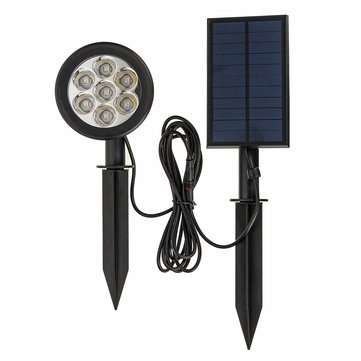 Solar 7 LED Color Changing Spot Light Wall Garden Outdoor Yard Landscape Lamp