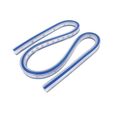 TBONE 30/40/50/60cm Soft Ruler Double Sided Scale Curve Sanke ght Ruler for Engineer... (SIZE: 60CM)
