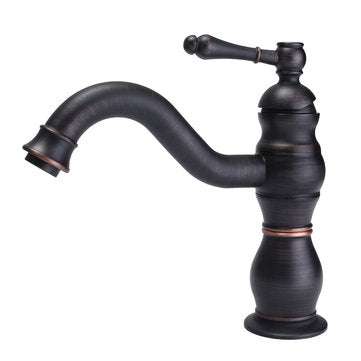Retro Oil Rubbed Bronze Bathroom Basin Faucet Single Handle Sink Mixer Tap