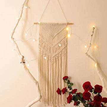 Macrame Wall Hanging Handwoven Bohemian Cotton Rope Tapestry Home Decor