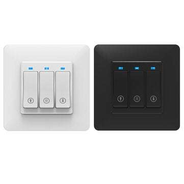 MoesHouse WS-EUY-C WiFi Smart Push Button Curtain Roller Blinds Shutter Switch Tu... (COLOR.: BLACK)