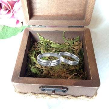 Rustic Wedding Personalized Ring Bearer Box Loving  Wedding Gift