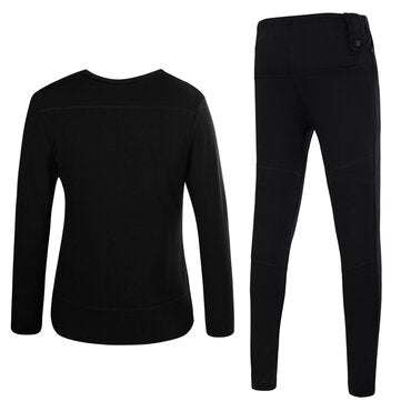 Men Women Electric Heated Underclothes Shirt + Trouser Outdoor Underwear ... (SIZE: S | GENDER: MEN)