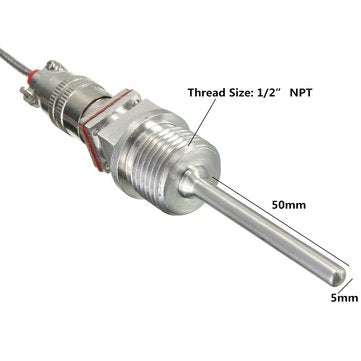 RTD PT100 Temperature Sensors 1/2 inch NPT Threads with Detachable Connector