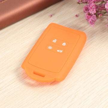 Silicone Case Key Fob Key Case For Renault koleos Kadjar 2016 2017 (COLOR: ORANGE)