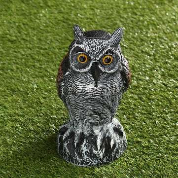 Standing Owl Bird Model Toys Hunting Shooting Decoy Deterrent Home Garden Decorations