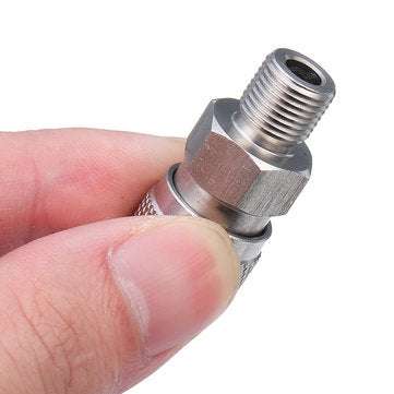 Stainless 1/8 BSPP Quick Release Hexagonal Coupler with 3 plugs for PCP Air Filling
