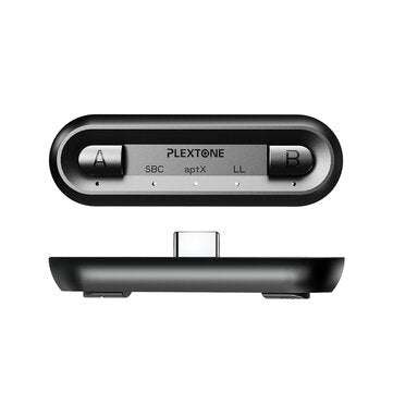 Plextone GS2 Type-C bluetooth Transmitter Apt HD Audio Adapter Supports Simultaneo... (COLOR: BLACK)