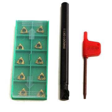 SNR0010K11 Internal Lathe Threading Boring Turning Tool with 10pcs 11IR A60 Inserts