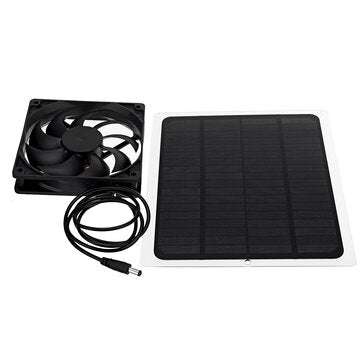 Solar Panel Powered Exhaust Fan For Greenhouse Pet House Tree House And RV