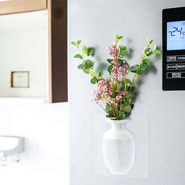 Silicone Wall Hanging Vase Bottle Flower Vase for Plant Flower Home Living Room Window Decoration