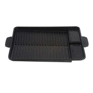 SEAROCK F50434 BBQ Grill Tray Cooking Plate Maifan Stone Coating Outdoor 32.5*26*4CM