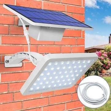 Solar Panel LED Light Sensor Wall Street Lamp Adjustable Floodlight Waterproof Fo... (COLOR.: WHITE)