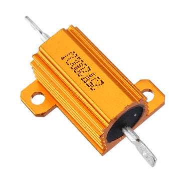 RX24 25W 200R 200RJ Metal Aluminum Case High Power Resistor Golden Metal Shell Case Heatsink Resista