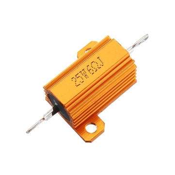 RX24 25W 6R 6RJ Metal Aluminum Case High Power Resistor Golden Metal Shell Case Heatsink Resistance