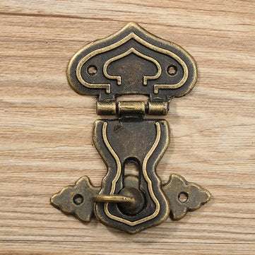 Retro Vintage Decorative Latch Hasp Pad Chest Lock for Wooden Jewelry Box