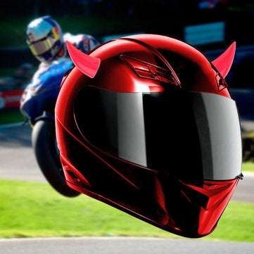 Pink Motorcycle Helmet Headwear Accessoriess Suction Cups Horns Decor Decoration