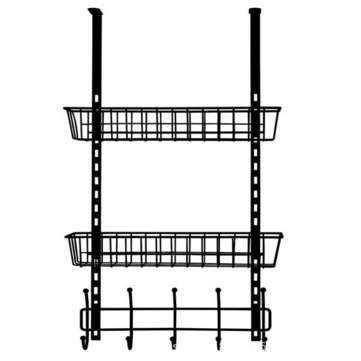 No punching Door Hook Shelf Clothes Storage Rack (TYPE: #A)