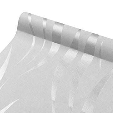 Silver 3D Non-Woven Fabric Wave Stripe Embossed Wallpaper Waterproof Modern Simple Non-Woven Fabric