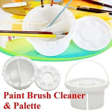 Paint Brush Cleaner Palette Paint Bucket Watercolor Oil Face Paint Art Tub Holder Container