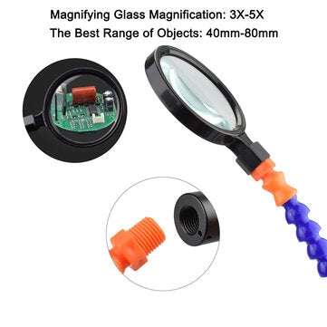 NEWACALOX Six Arms Solder Iron Stand Holder Third Hand Soldering PCB Fixture Tool Helping Hands with