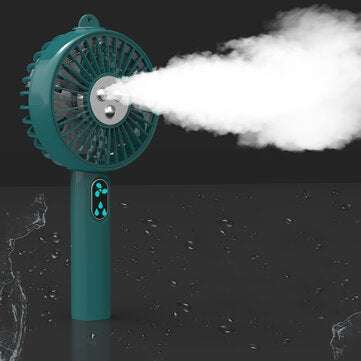Portable Fan Water Mist Maker Mini Cooler Usb Small Fan Cooling Face Fan Spraye... (COLOR  A: GREEN)