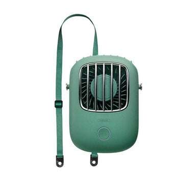 Remax Mini USB Neck Fan 5V USB Hanging Summer Rechargeable Fan Cooler Outdoor Hand... (COLOR: GREEN)