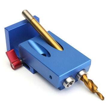 Mini Kreg Style Pocket Slant Hole Jig System Kit with Step Drill Bit Woodwork Tool Set