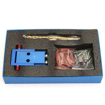 Mini Kreg Style Pocket Slant Hole Jig System Kit with Step Drill Bit Woodwork Tool Set