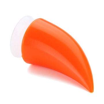 Orange Motorcycle Helmet Headwear Accessories Suction Cups Horns Decor Decoration