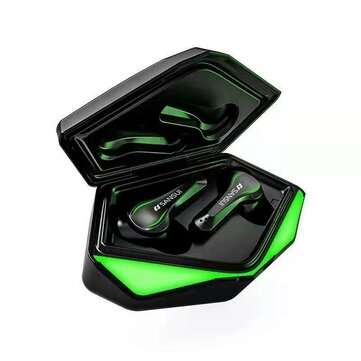 SANSUI TWS bluetooth Earphones with LED Light Low Latency Gaming Stereo True Wirel... (COLOR: BLACK)