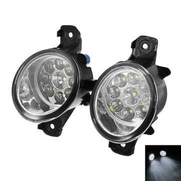 Pair 6W Car Front Fog Lights with H11 bulb for Nissan Altima Maxima Rogue Sentra ... (COLOR.: WHITE)