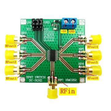 HMC252 DC-3 GHz RF Single Pole Six Throw Switch RF Switch Non-reflective SP6T Switch Module