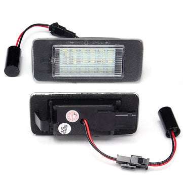 Pair 3W Car LED License Plate Lights for Opel Astra Zafira Vectra CANBUS Error Free White
