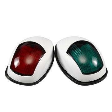 Pair LED White 12V Marine Boat Yacht Starboard Port Bow Navigation Signal Lights Lamps