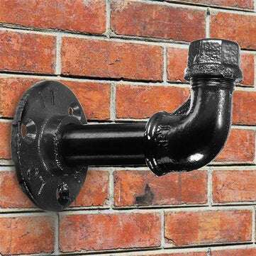 Iron Water Pipe Hook Urban Industrial Style Wall Shelf Mount Coat Hook