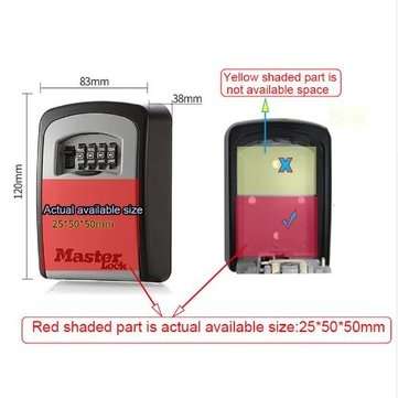Master Lock Key Safe Box Outdoor Wall Mount Combination Password Lock Hidden Keys Storage Box Securi