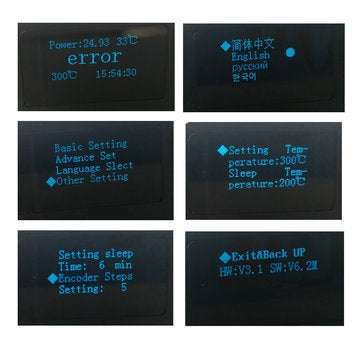 QUICKO STM32-OLED 1.3 Size T12 DIY Soldering Station T12-K Solder Iron Tips with Russian Korean Engl