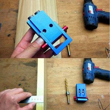 Mini Pocket Hole Jig Kit Woodwork Guide with Drill Bits Woodworking Tool