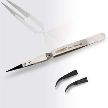 JAKEMY JM-T10-12 Adjustable Pointed Head Anti-static Stainless Steel Tweezer