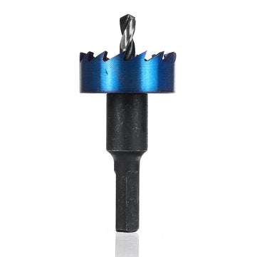 Drillpro 5Pcs 16-30mm HSS Blue Nano Coating Tooth Hole Saw Cutter Drill Bit Set for Metal Sheet