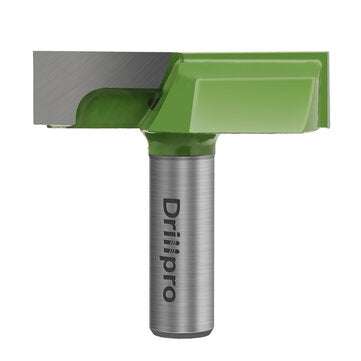 Drillpro 1/2 inch Shank Bottom Cleaning Router Bit YG6 Carbide Woodworking Milling Cutter for Wood G