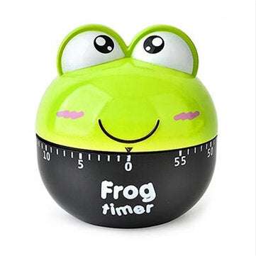 Frog Mechanical Timer Cartoon Creative Cute Kitchen Cooking Student Learning Test ... (COLOR: GREEN)