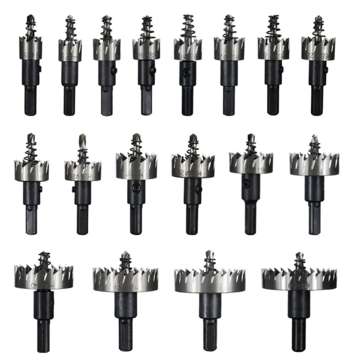 Drillpro 15-53mm Hole Sawtooth HSS Drill Bit Hole Saw Cutter for Stainless Steel M... (SIZE: 18.5MM)