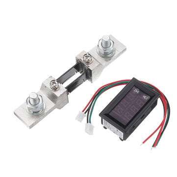 DC 0-200V 200A Digital Dual LED Voltmeter Ammete Voltage Current Panel Meter With 200A/75mV Shunt