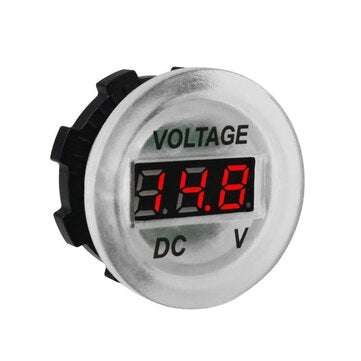 DC 12V 24V Car Battery Voltmeter LED Digital Display Volt Meter Tester Modified Moto... (COLOR: RED)