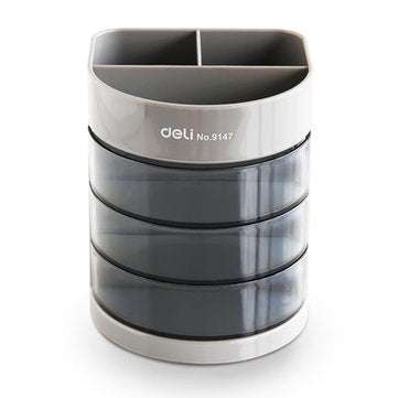 Deli 9147 Multifunctional Pen Holder Office Business Plastic Deli Pen Holder Creative Fashion Receiv