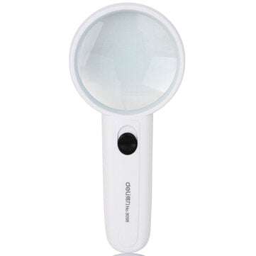 Deli 9098 Portable Magnifier Children`s Optical Magnifier with LED Night Light 3.5x Magnifying Glass