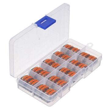 Excellway ET15 20Pcs 2 Pin Spring Terminal Block Electric Cable Wire Connector