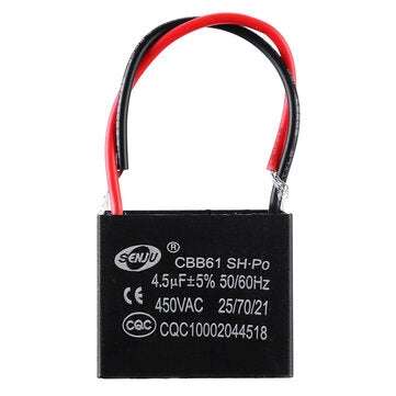 CBB61 4.5UF Starting Capacitance 450V AC Fan Capacitor CBB Motor Run Capacitor